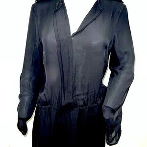 Parker black sheer dress